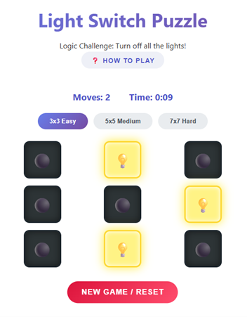 Light Switch Puzzle Gameplay