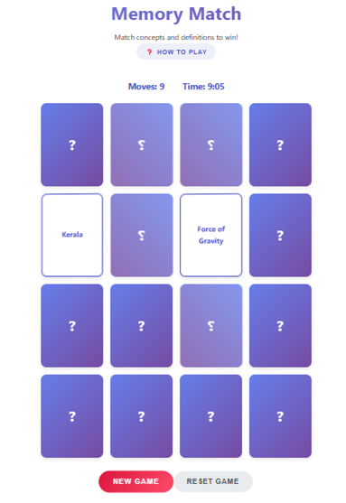 Memory Match Gameplay