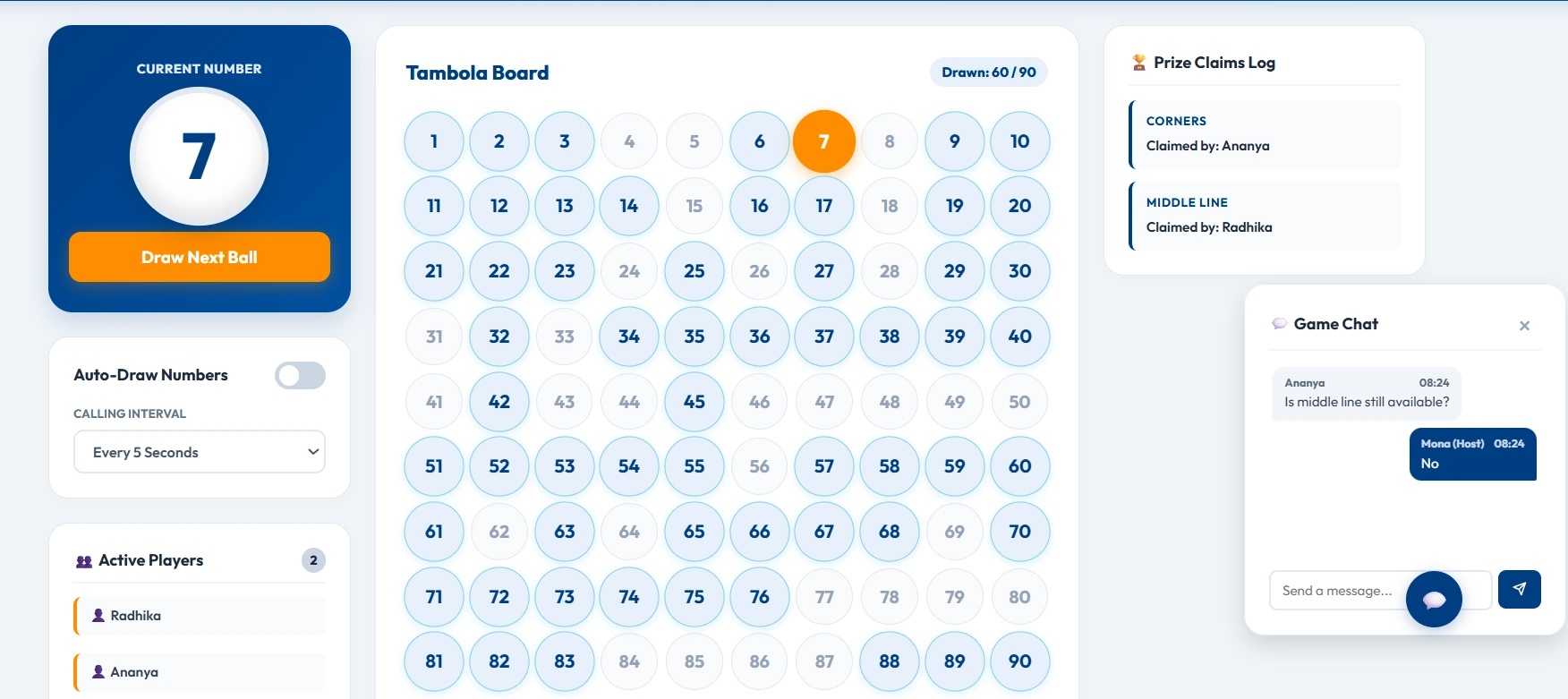 Tambola Screen 2