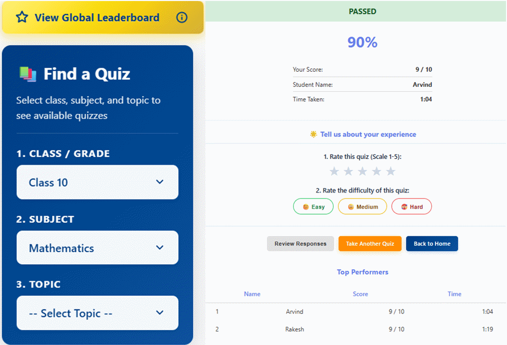 Free Quizzes